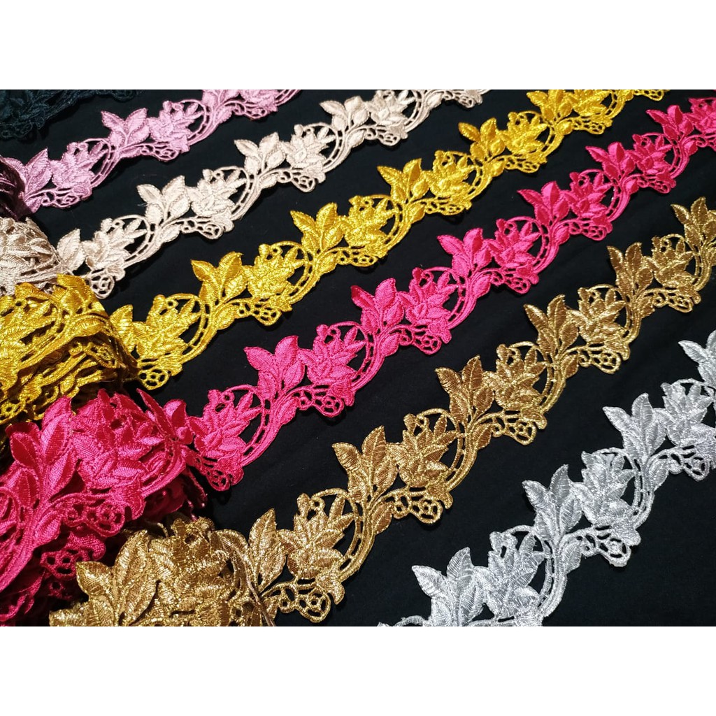 Renda Bordir Roll Pinggiran Kebaya Jelita