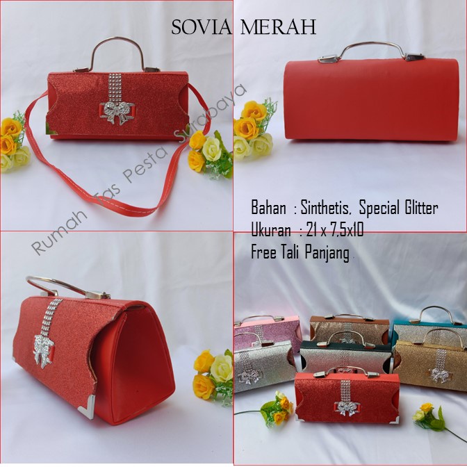 Tas Elegant,Tas Lucu,Tas Murah,SOVIA MERAH