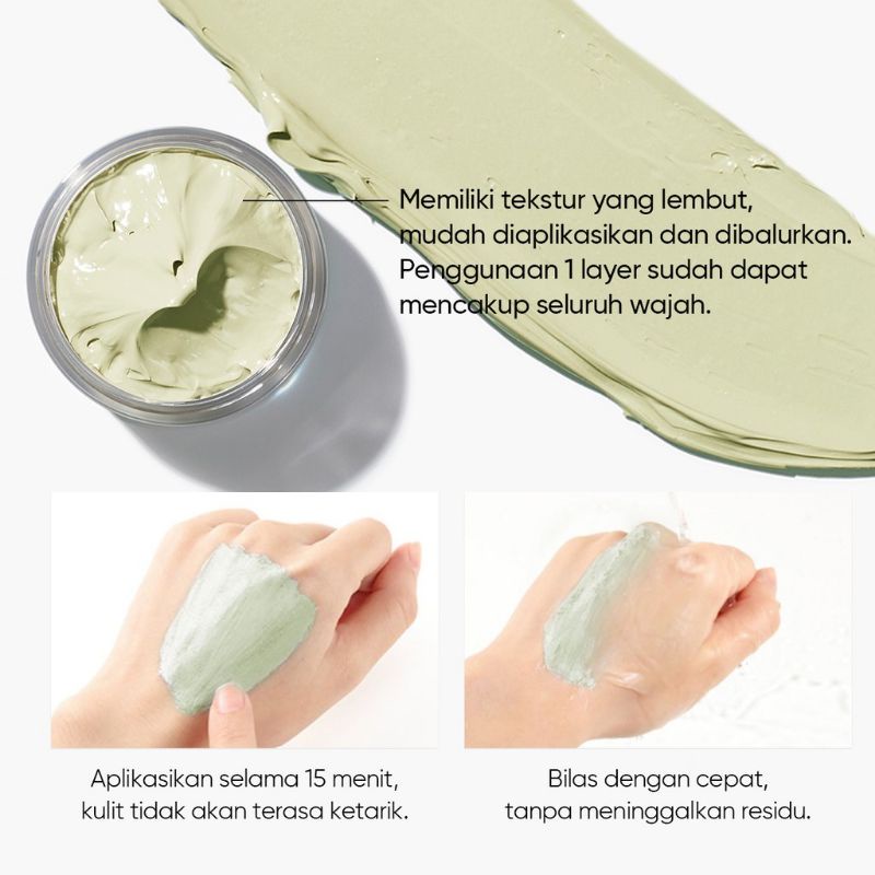 [BPOM]SKINTIFIC Mugwort anti pores &amp; acne clay mask