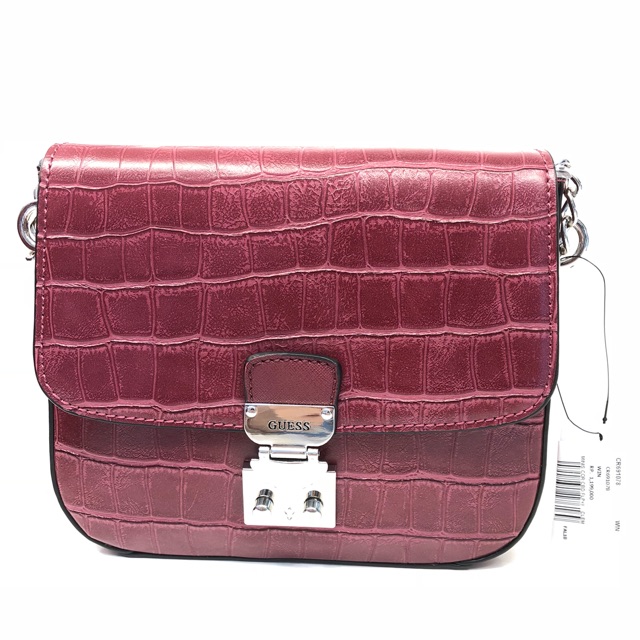 Guess Maroon Croco Bag