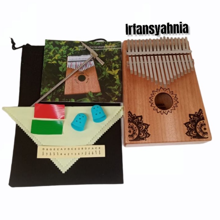 KALIMBA COWBOY PIANO JARI 17 KEY FULLSET KECAPI JEMPOL