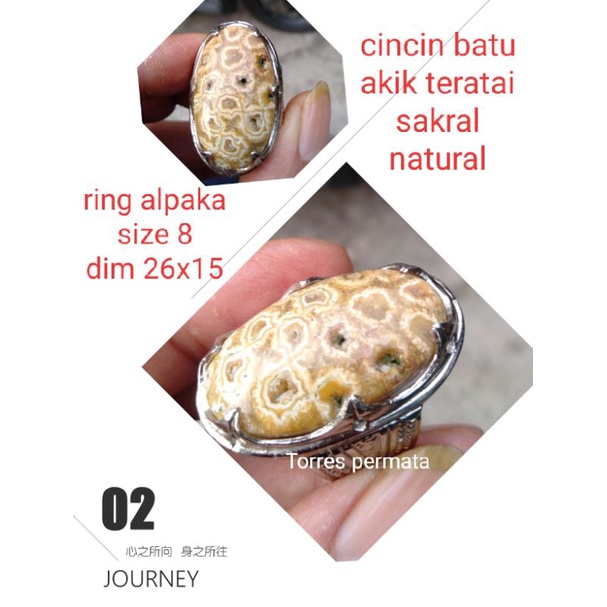 cincin batu akik teratai sakral antik natural top quality 07