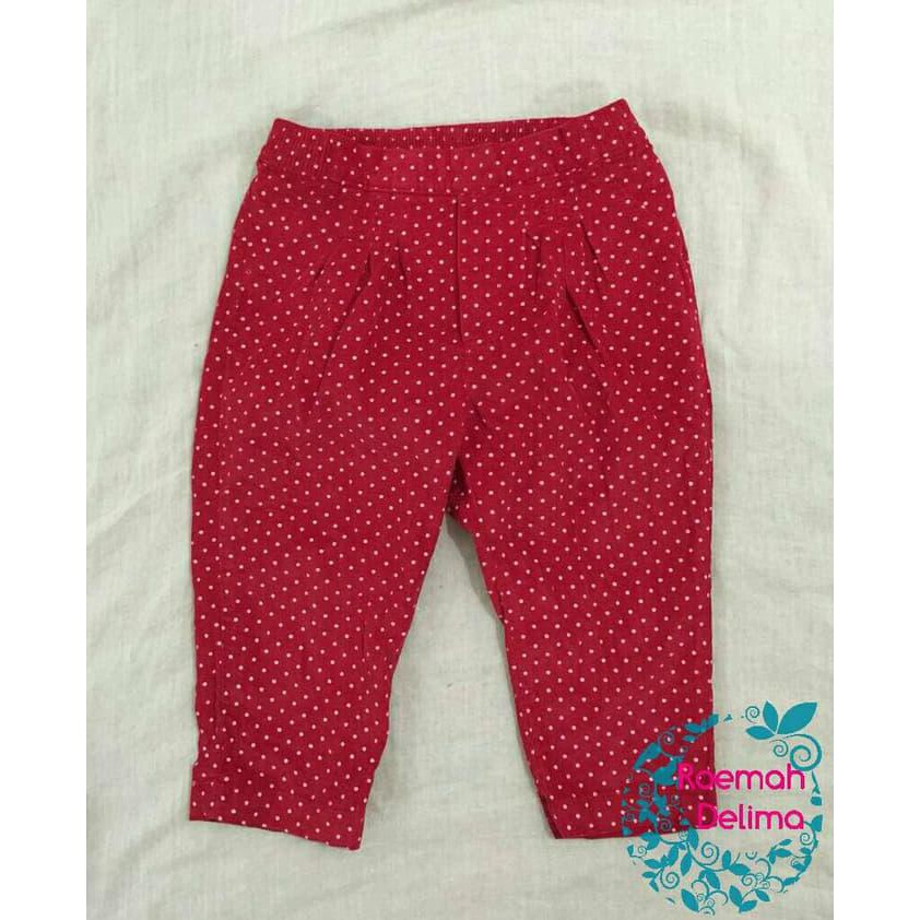 Baby Gap - Celana Panjang Coudoray Anak Perempuan - Red/Dot(Ori) D45 Premium Harga Grosir