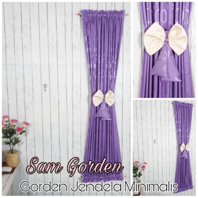  GORDEN  JENDELA  MINIMALIS PITA KUPU  KUPU  POLKADOT TEBAL NARITA