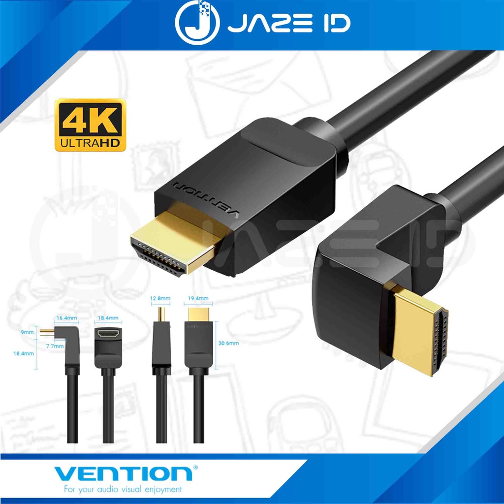 Vention HDMI Cable 90 Degree 4K High-Speed Kabel Male to Male 3m 5m