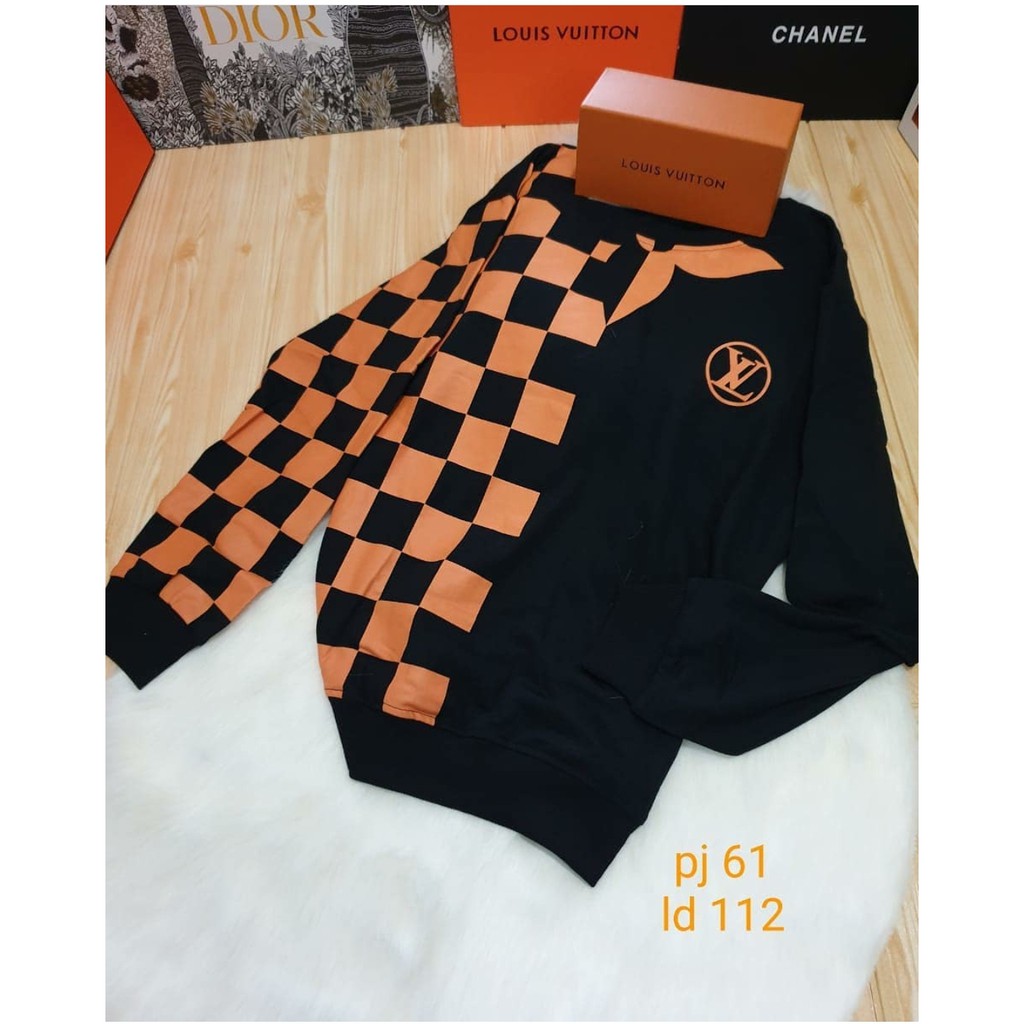 Sweater LP hitam orange