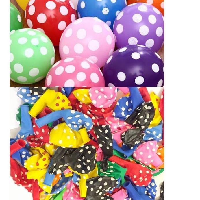 BALON PESTA MOTIF POLKADOT BALON  BAHAN LATEX TEBAL MURAH BISA COD