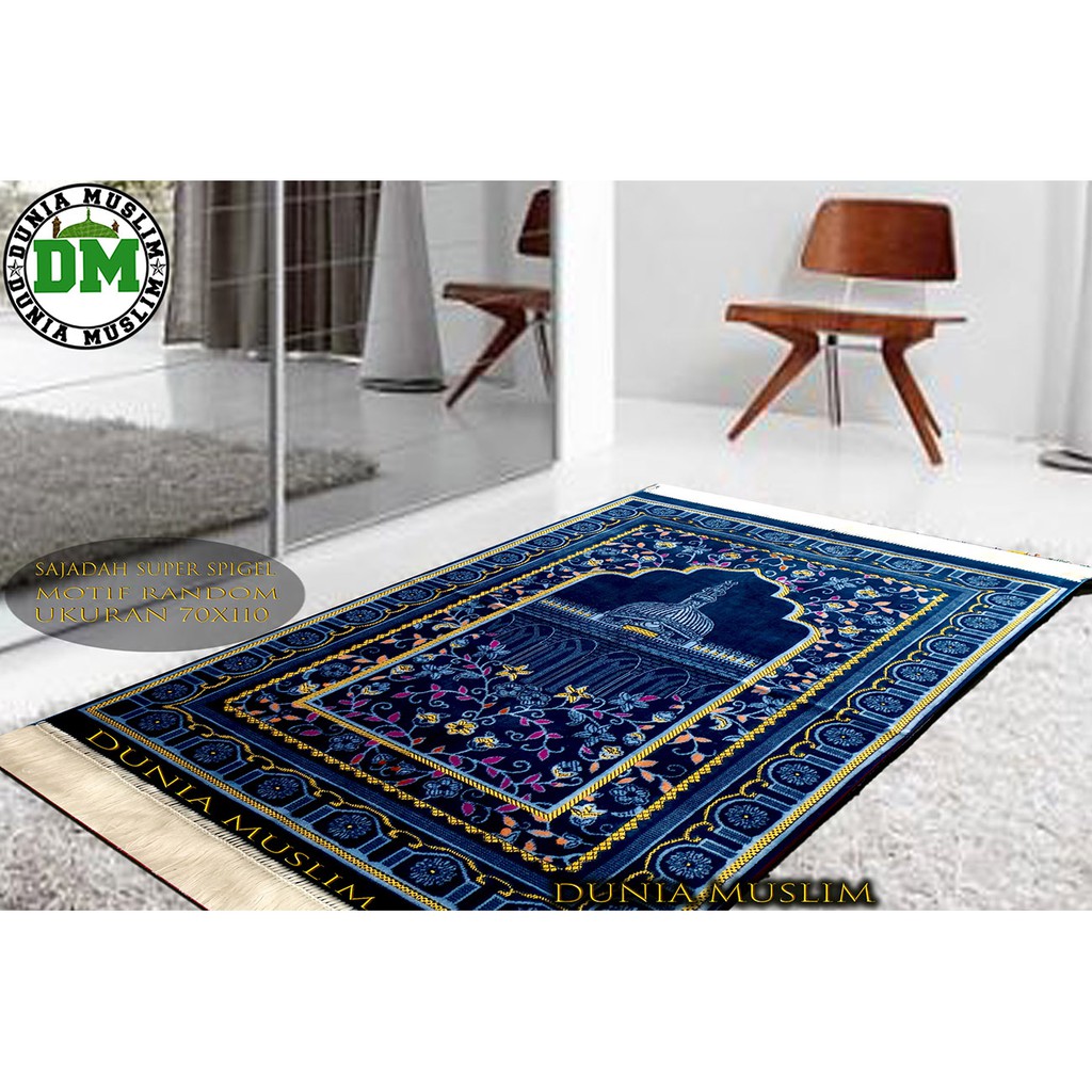 SAJADAH TURKEY MOTIF SIMPEL UKURAN 70X110 PERLENGKPAN SHOLAT BISA COD