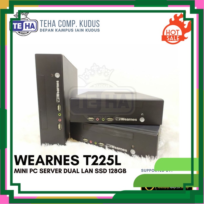 CPU Mini PC Komputer Server Wearnes Dual LAN 4GB SSD 128GB VGA HDMI