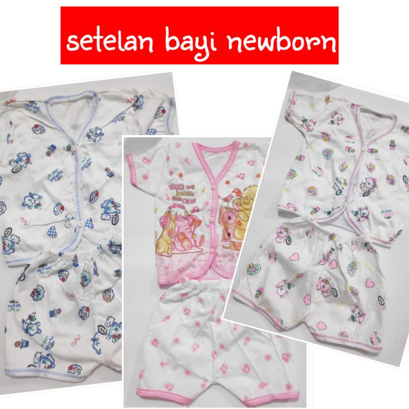 setelan baju baju bayi baru lahir setelan new born satu set baju bayi setelan pendek untuk bayi baju