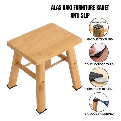 Alas Kaki Karet Perabotan Meja Anti Slip Licin 30pcs Pelindung Lantai / Alas Kaki Furniture Anti Slip (isi 30pcs)