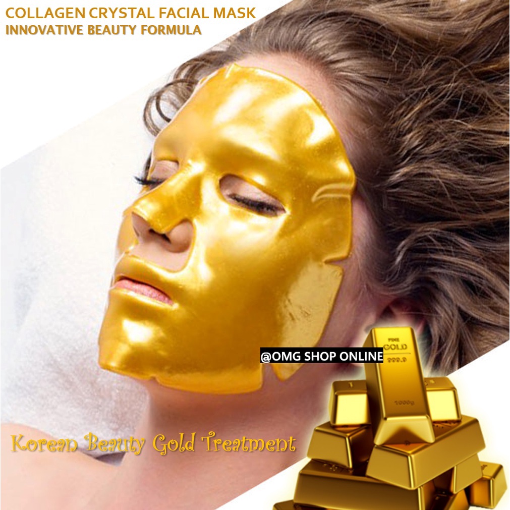 [NEW] Termurah !!! Collagen Crystal Facial Mask Innovative Beauty / Masker Wajah Collagen Topeng Emas Masker Mata Panda / Masker Wajah Organik Glowing dan Pemutih / Masker Muka Topeng Collagen Gold Sheet Mask Pria Wanita / Masker Wajah Korea Masker Komedo