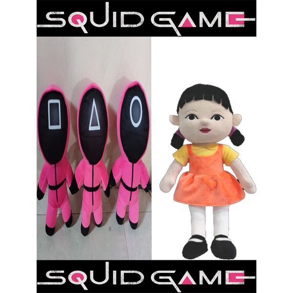 boneka squid game mainan anak murah goyang besar cewek squidward  40cm