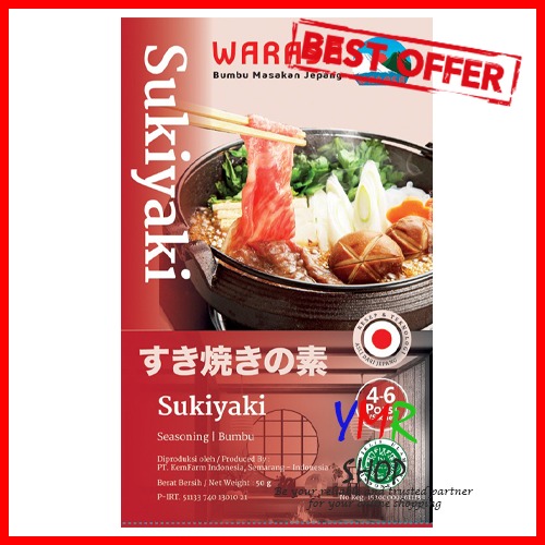 Warasa Bumbu Sukiyaki 50Gr 100% Halal Non MSG Jepang Japan