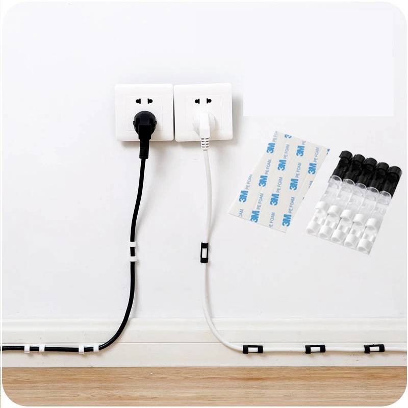 16pcs / Set Perekat Dua Sisi Ukuran Besar Untuk Perbaikan Kabel Power Charger / Mouse