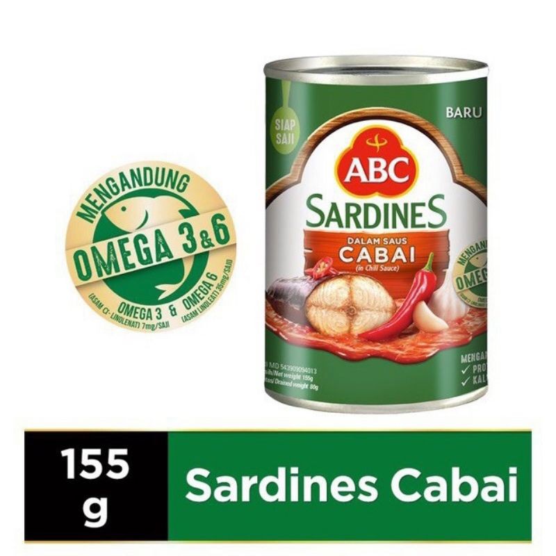 

ABC Sardines Saus Cabai 155g