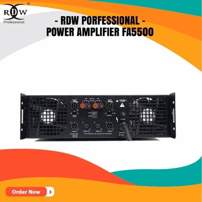 POWER AMPLIFIER 2 CHANNEL FA5500 / FA 5500 RDW PROFESSIONAL