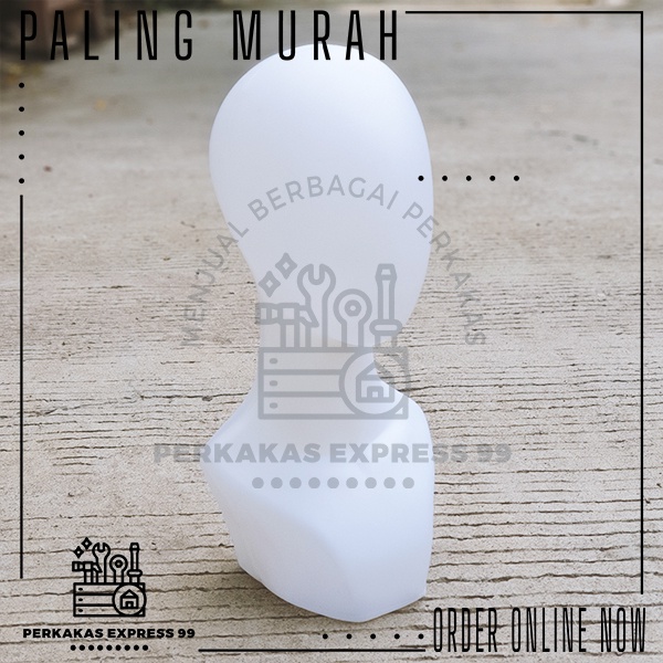 Patung / Manekin Kepala Alien Dewasa / Display Hijab, Topi, Wig Warna Bening