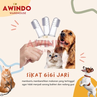 Image of SIKAT GIGI JARI - Sikat Pembersih Gigi Hewan Kucing Anjing
