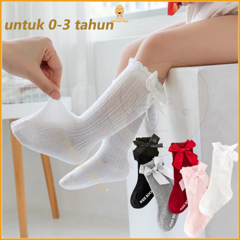 Lacoo Kaos kaki bayi anak panjang Kaus kaki bayi untuk 0-3 tahun