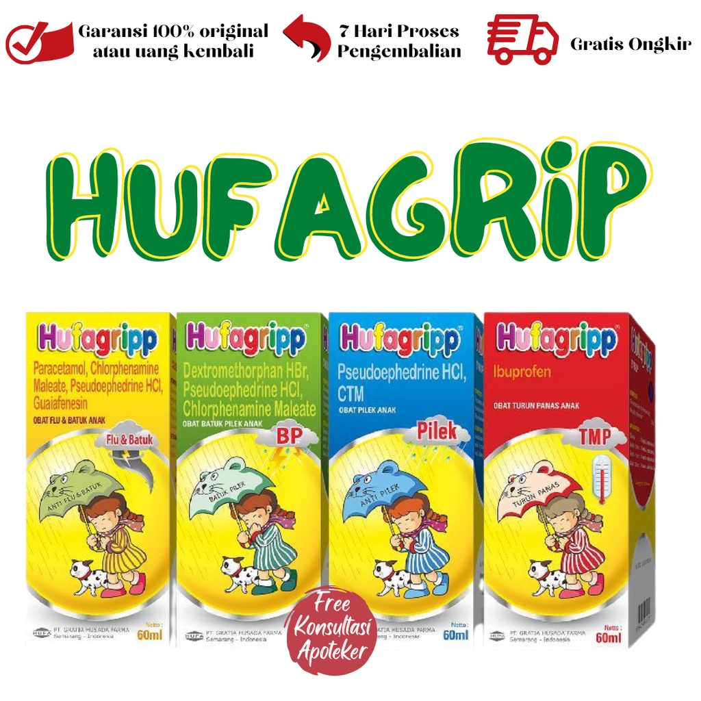HUFAGRIP FLU & BATUK | HUFAGRIP BATUK PILEK | HUFAGRIP PILEK | HUFAGRIP DEMAM