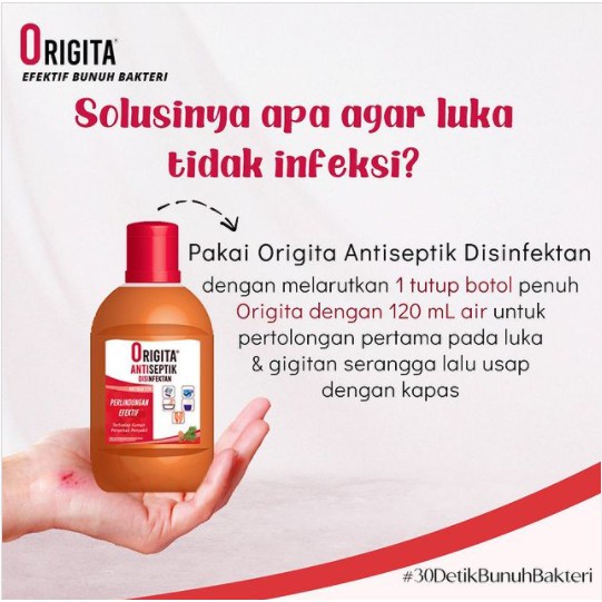 ORIGITA DISINFECTANT SPRAY 200 mL - FREE ANTISEPTIK 95ML (SOS DISINFECTANT) 0244 (khusus jabodetabek&amp;Pulau Jawa)