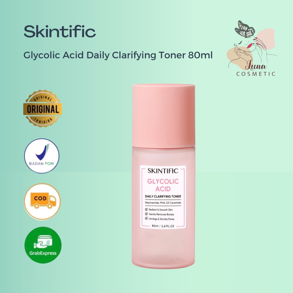 SKINTIFIC Glycolic Acid Daily Clarifying Toner 80ml