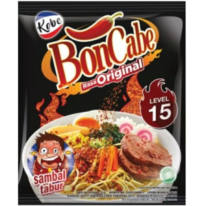 RENCENG Boncabe Sambal Tabur Original Sachet Isi 24 Lv 10 15 50 Level Bumbu Masak