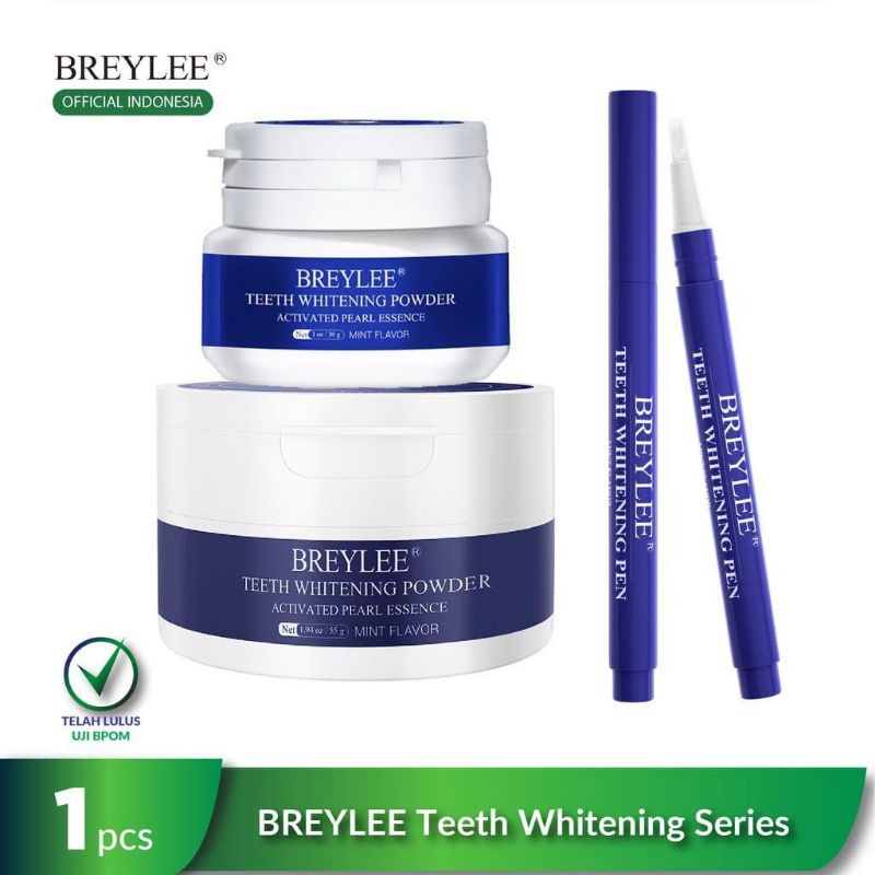 [RESMI✨GIFT] BREYLEE TEETH WHITENING PWDER 30GR