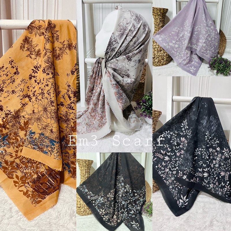 HIJAB SEGIEMPAT VOAL MOTIF Azeera series