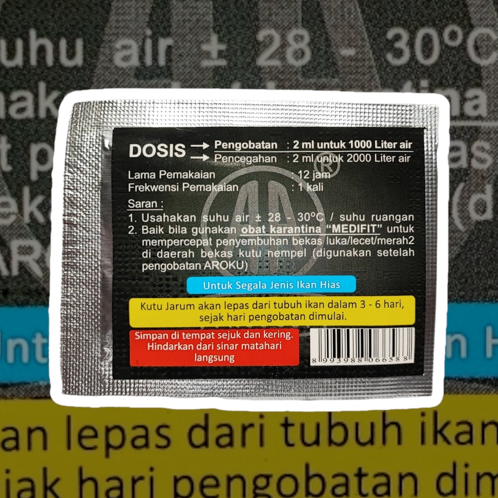 AKARI AROKU Obat Anti Kutu Parasit Jarum Bulat Arowana Arwana