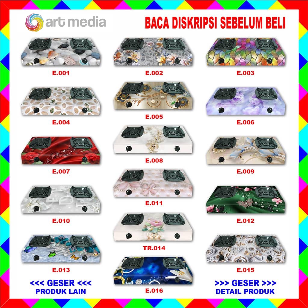 STIKER KULKAS &amp; KOMPOR MOTIF ELEGANT