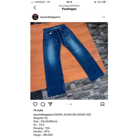 Edwin jeans selvedge 505