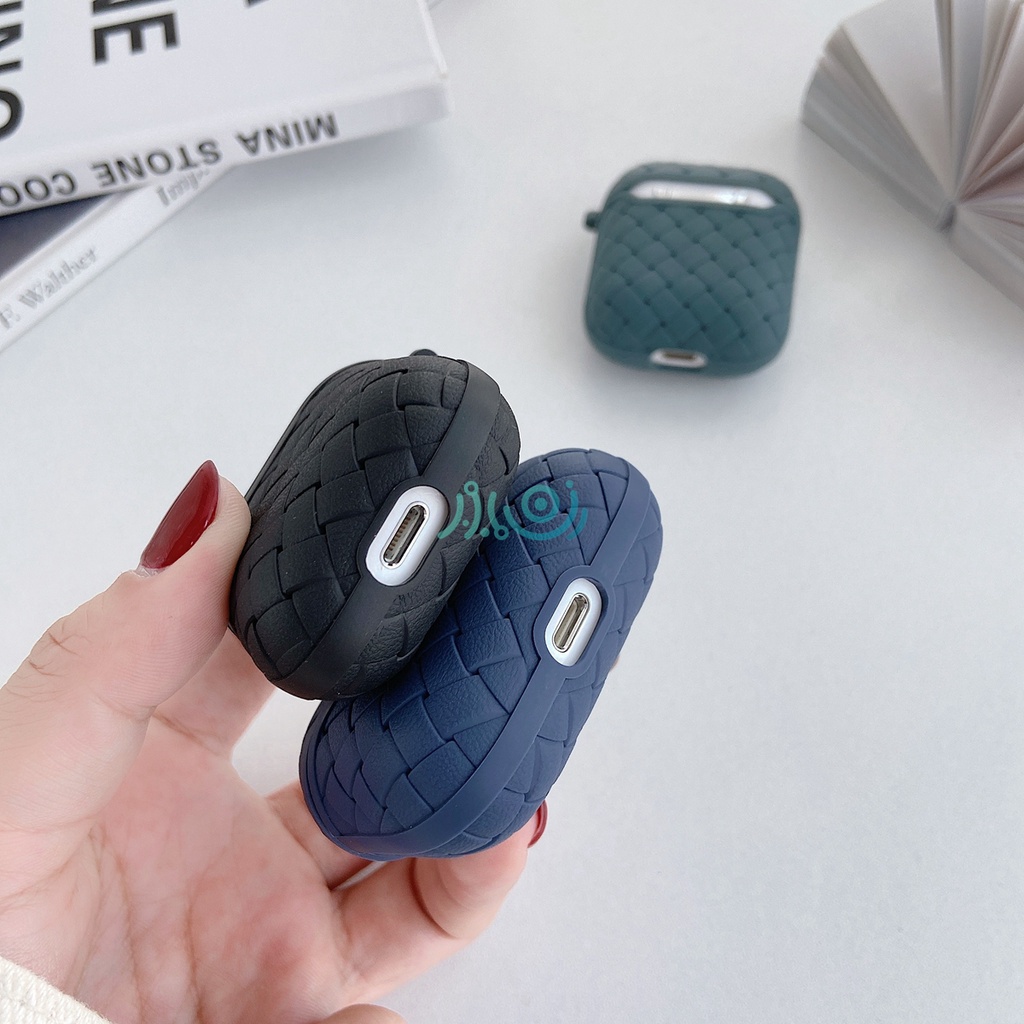 Luxury Weaving Soft Silicone Earphone Cases For Apple Airpods Pro Cover Air Pods 3 2 1 Protection Airpods2 Leather Texture Funda