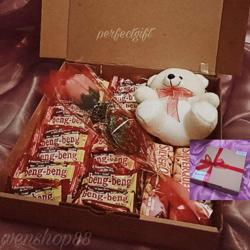 

Box Hampers Beng Beng Coklat Valentine /Birthday/Kado Hari Guru / wisuda / kado pacar