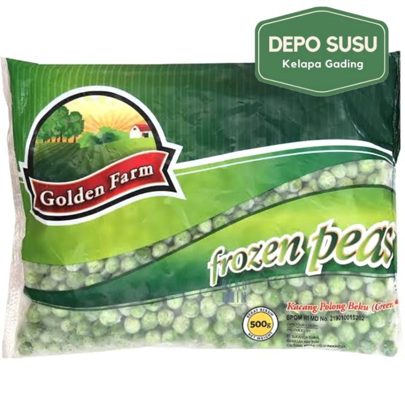 Golden Farm Frozen Peas 500gr / 1Kg | GoldenFarm Green Kacang Polong