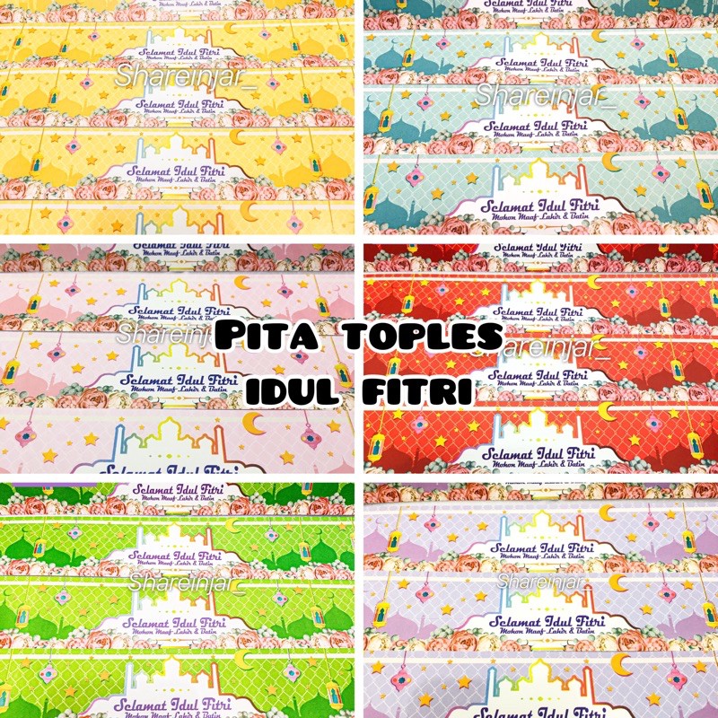 

Pita Toples Kue Kering Edisi Idul Fitri Lebaran Eid - Hiasan Hampers Souvenir Kado