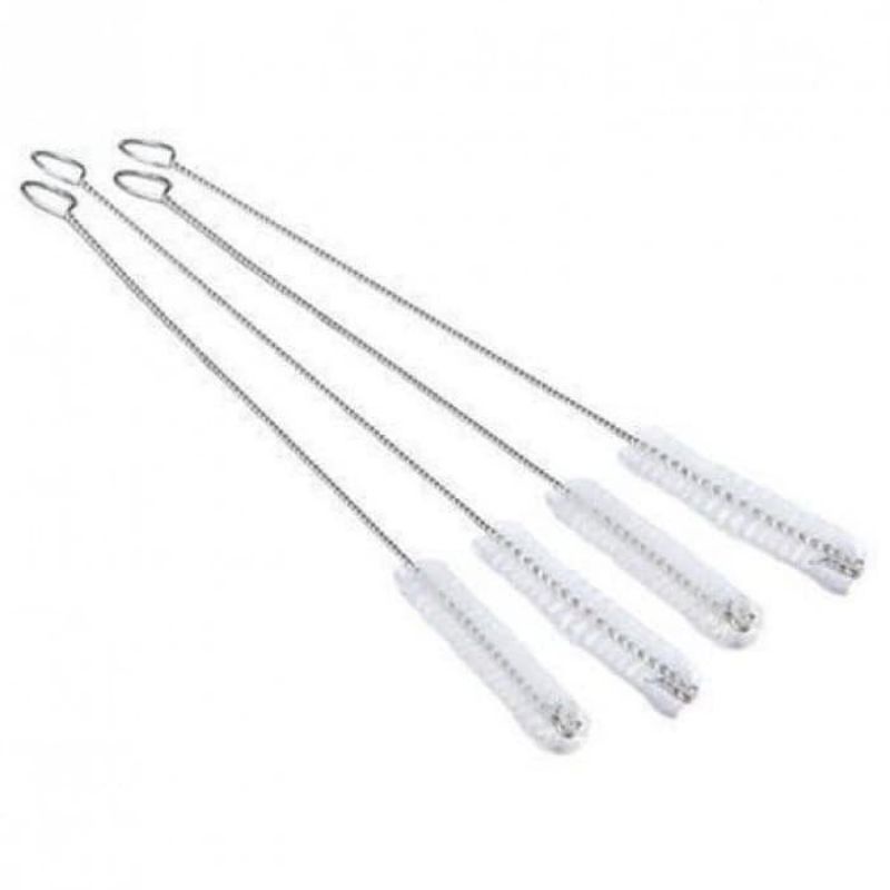 Sedotan Stainless Steel /Sikat Sedotan stainless Pembersih Dot Brush Straw Kawat Bengkok Lurus Panjang Alat Pembersih Gelas Bulu Halus Food Grade