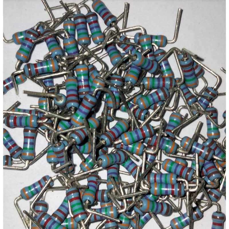 Resistor metalfilm 1/4watt  25k Japan 100pcs