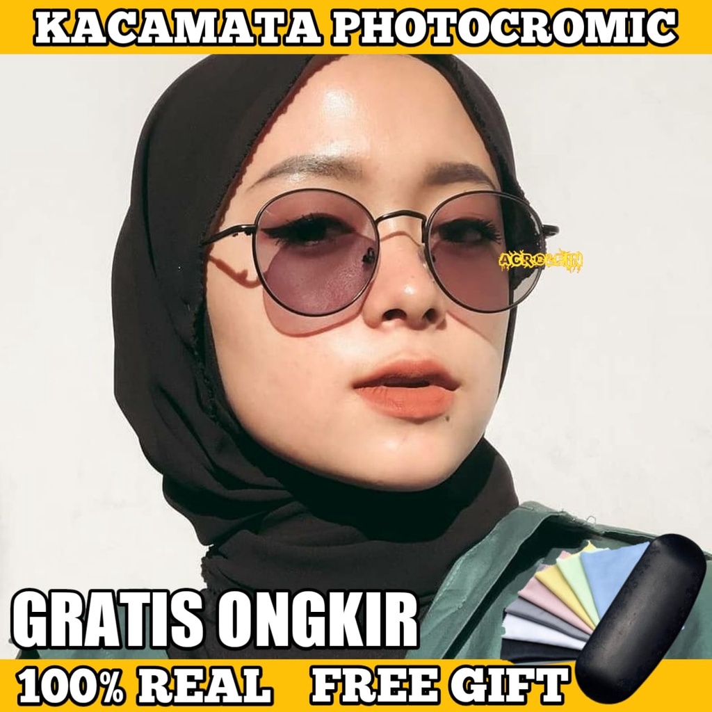 [TERMURAH] Kacamata Photocromic Korea / Anti Radiasi 2 In 1 Potokromik Photochromic Pria Wanita Fotocromic Potocromic