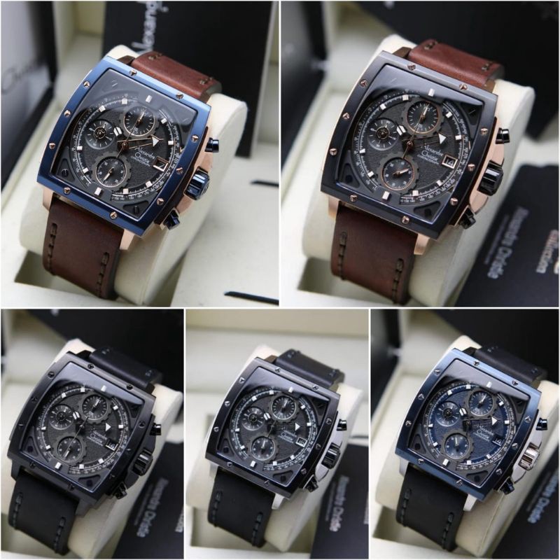JAM TANGAN PRIA ALEXANDRE CHRISTIE AC 6376 / AC6376 LEATHER ORIGINAL