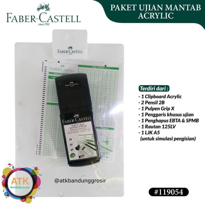 

Paket Ujian Faber Castell Exam Set Acrylic EBTA SPMB Paket Alat Tulis