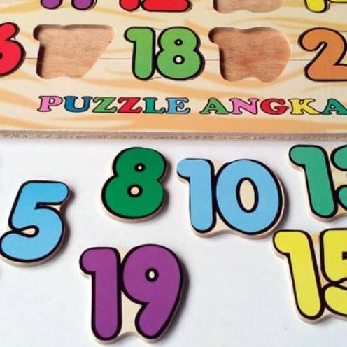 ➦ Mainan Edukasi Anak Paket Puzzle Hijaiyah Huruf besar Angka ✴