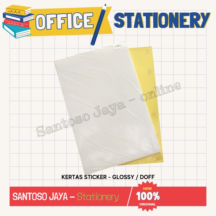 

Kertas Sticker FOLIO - Kertas Stiker POLOS - REPACK