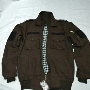 jacket us army dark brown canvas sweading