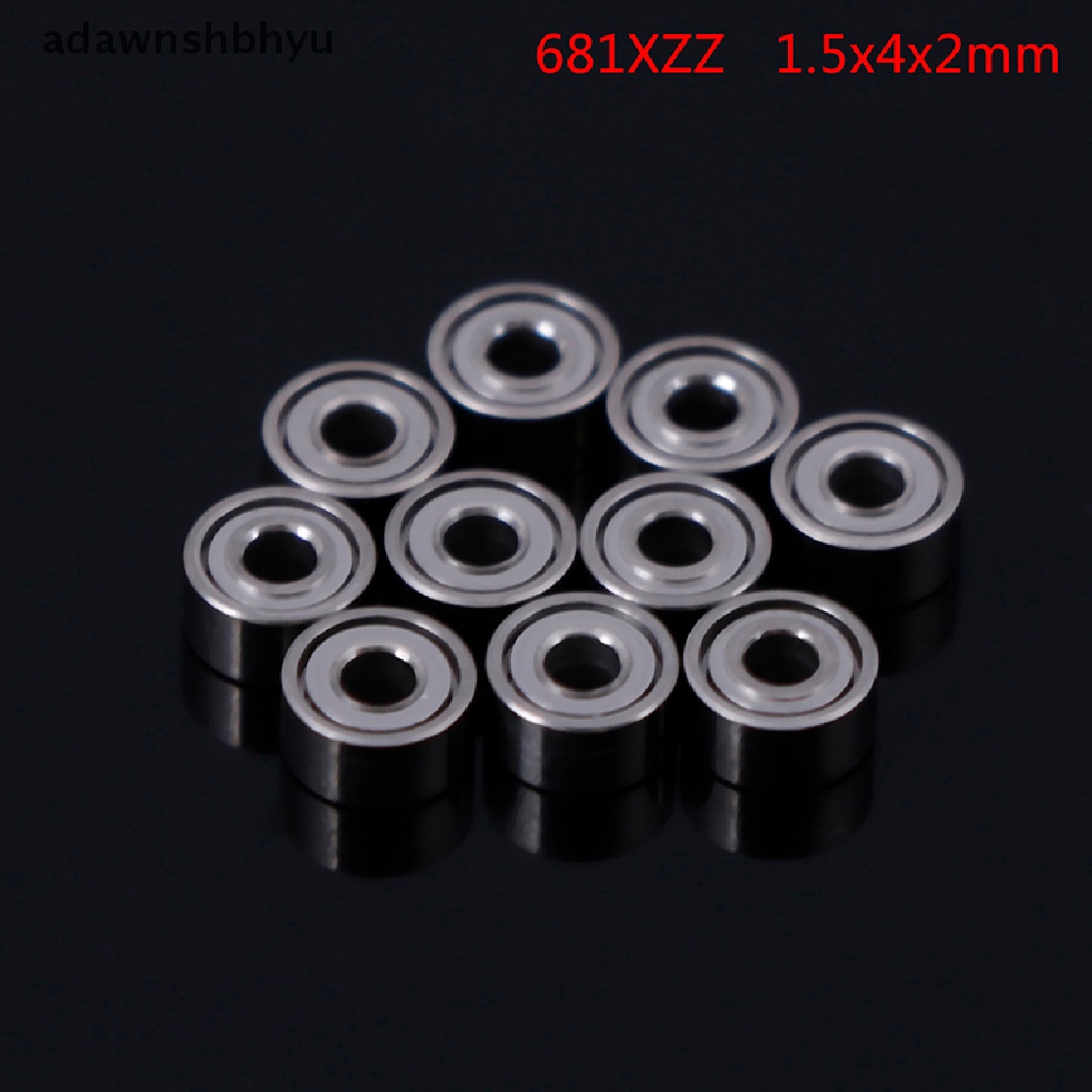 Adawnshbhyu 10Pcs 681XZZ 1.5x4x2mm open Miniatur bearings ball mini hand bearing spinner