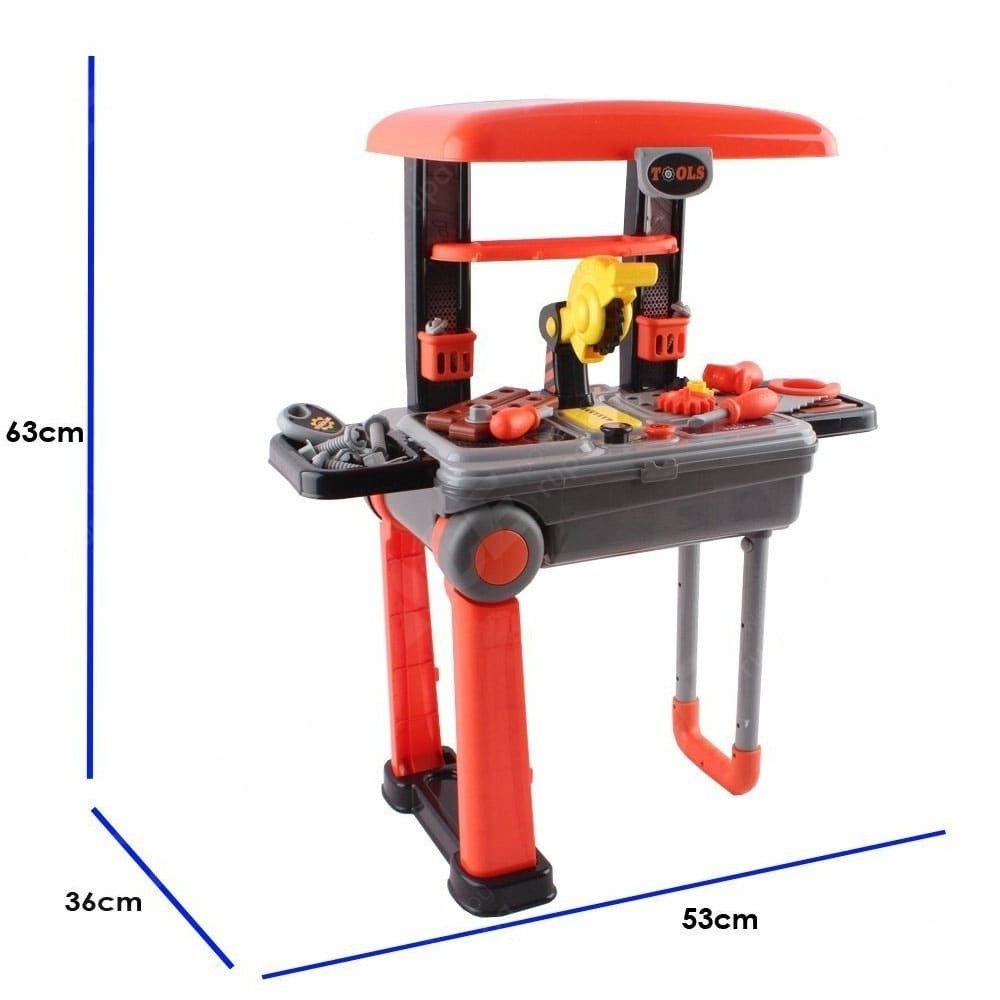 MAINAN ANAK DELUXE TOOL SET KOPER 2IN1 BISA BERUBAH JADI MEJA