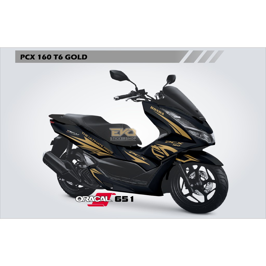 Sticker PCX HITAM 160 Cutting Stiker Pcx Silver, Gold dan Cooper 2022