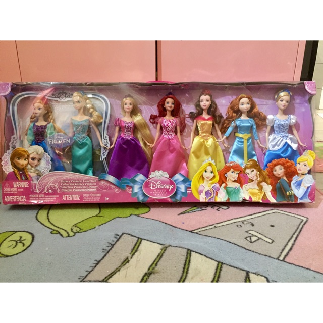 disney princess 7 dolls gift set