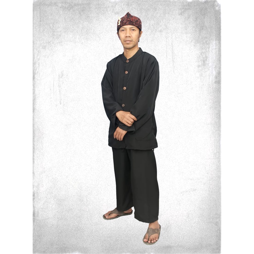 setelan baju pangsi sunda dewasa lengkap dengan iket kepala / baju pangsi sunda / baju adat sunda / baju silat sunda